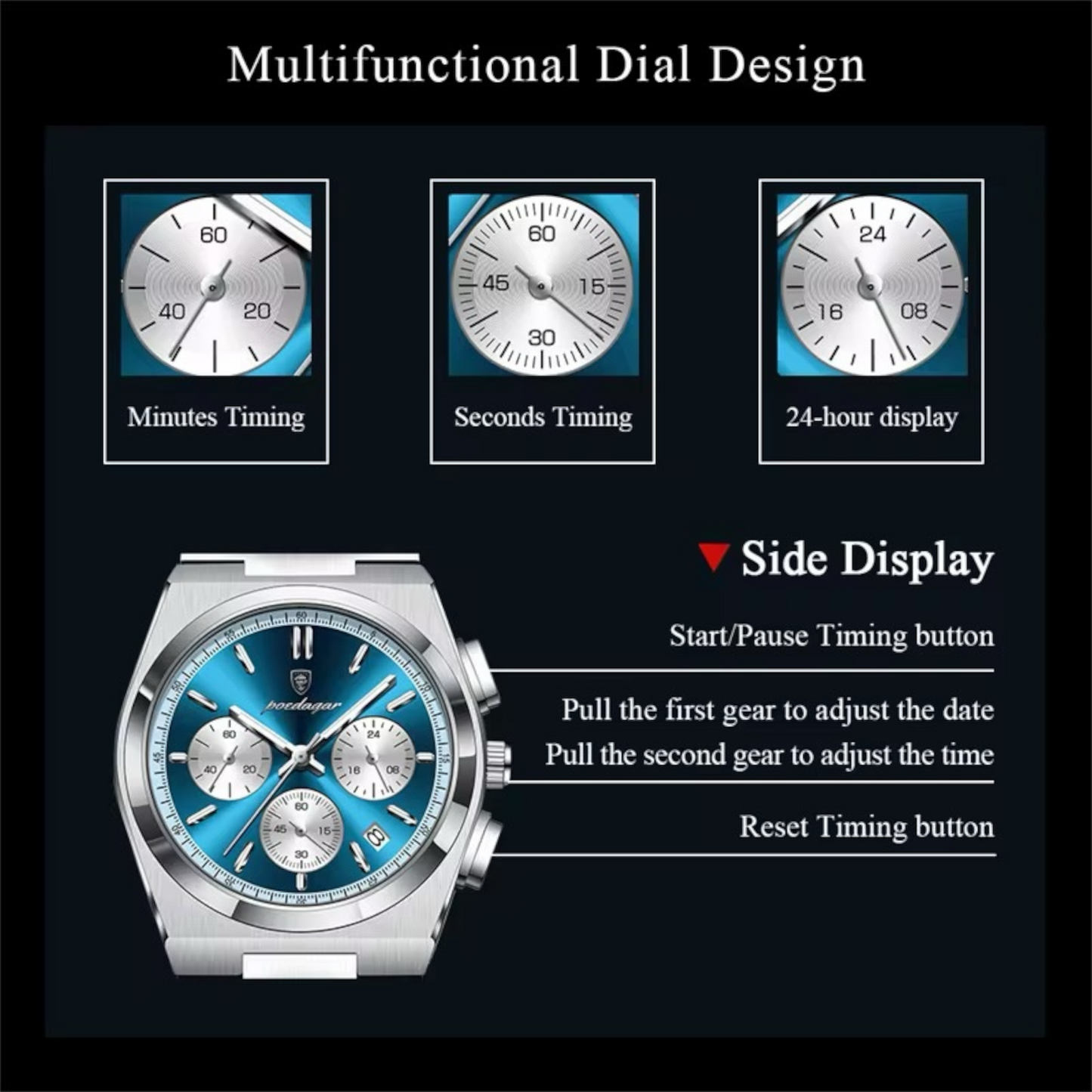 Poedagar Sheik Albastru Chrono